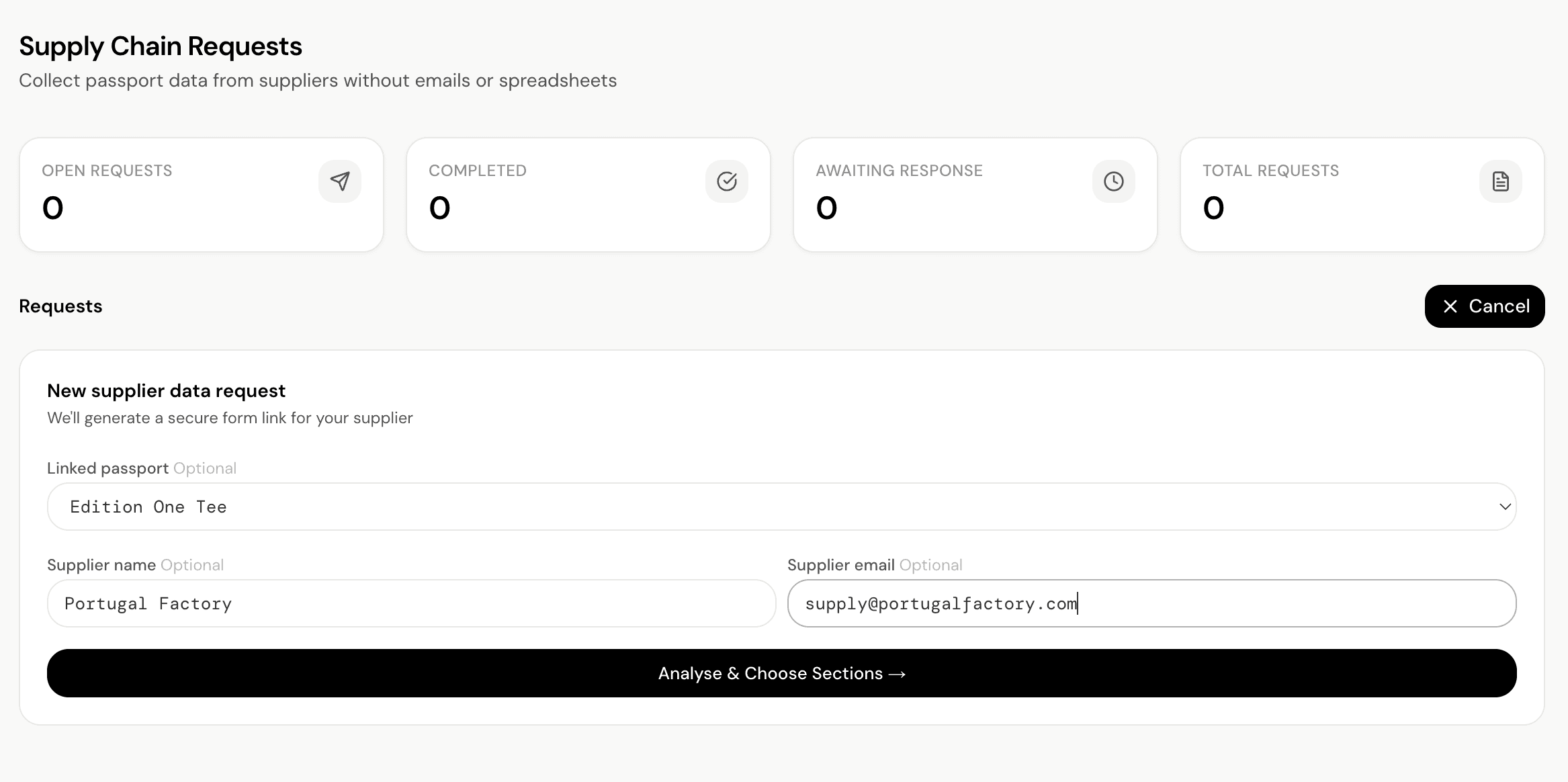Supply chain requests